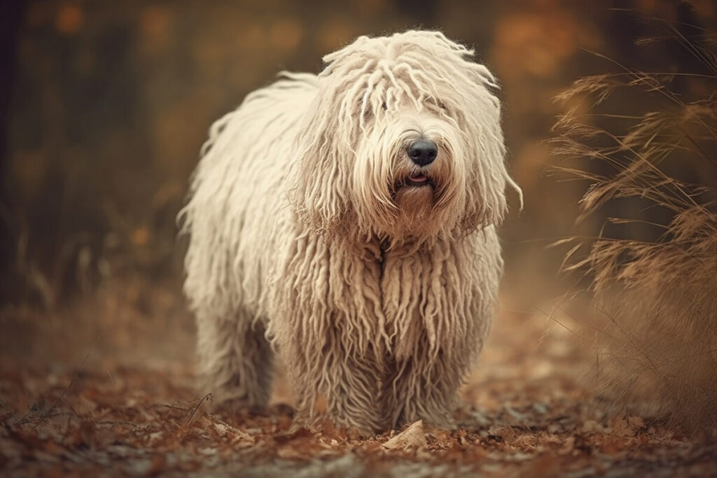 komondor pies z dredami